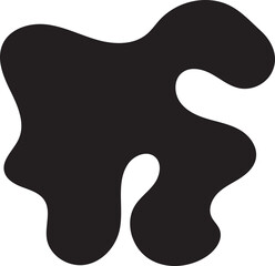 abstract shape illustration of a black and white 