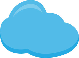 blue cloud shape element