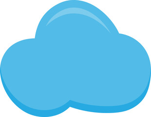 blue cloud shape element