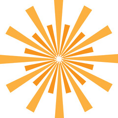 sunburst yellow element vector