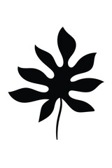 Tropical Leaf Clipart Vector Illustration