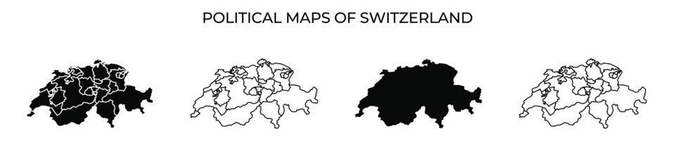 Political map evolution of Switzerlands regions