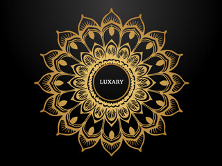 Naklejka premium Opulent Harmony: Luxury Mandala with Floral Ornament Pattern