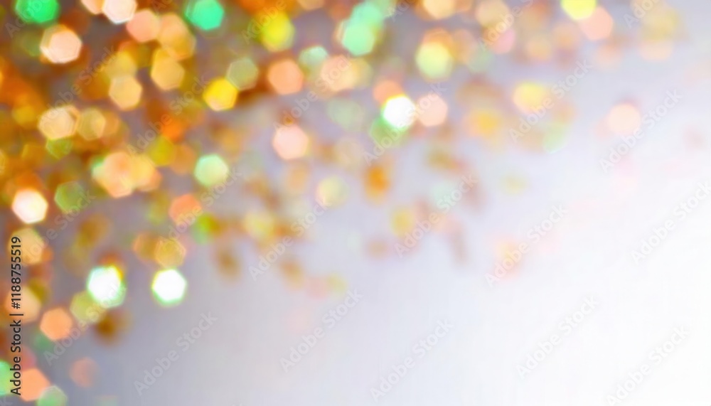 Aufkleber soft blurred golden bokeh lights with subtle pastel tones on a gentle gradient background, perfect f