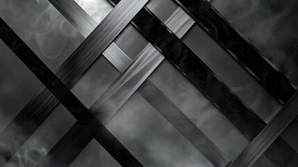 **An intersection of bold black diagonal lines and faint silver spirals