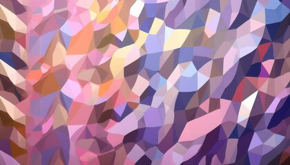 abstract pastel polygon mosaic for modern design backgrounds, vibrant soft hues for artistic decor or branding projects

