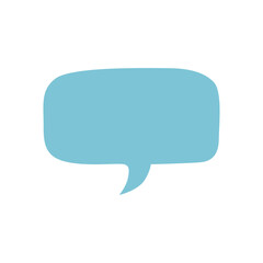 blue bubble speech isolated