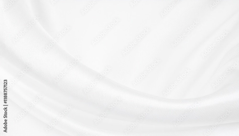 Poster smooth white textile background with elegant folds, minimalist texture for design, fabric pattern for mockups, branding or presentations