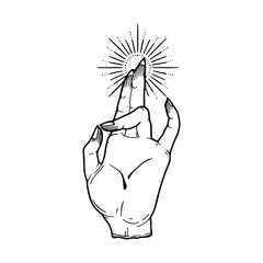 spiritual hand graphic design