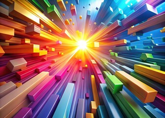 Colorful Pointing Crowds: A Dynamic Scene of Movement and Energy