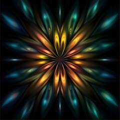 Captivating Abstract Floral Design with Intricate Patterns and Vibrant Colors