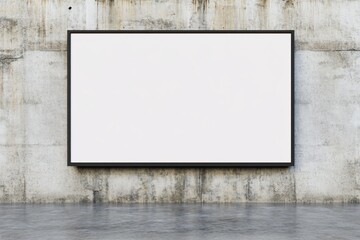 Blank Billboard on Grunge Concrete Wall Modern Urban Design Template