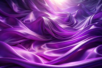 Obraz premium Ethereal Purple Space Fabric: Abstract Digital Art, Cosmic Textile, Purple Nebula