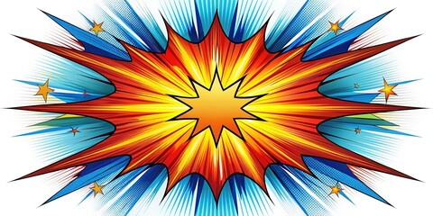 Explosive Comic Book Burst - Dynamic Explosion Art