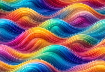 Obraz premium Abstract Colorful Wavy Lines Pattern Design