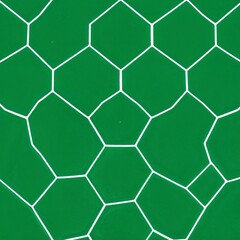 Fototapeta premium Seamless hexagonal tile pattern, deep green marbled texture, thin white outlines.