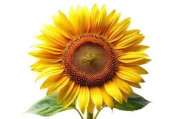 Fototapeta premium Isolated Sunflowers, Bright Sunflower Pictures, High-Resolution Sunflower Images, Sharp Sunflower Photography