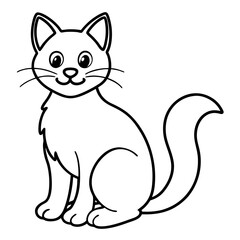 Obraz premium black and white cat