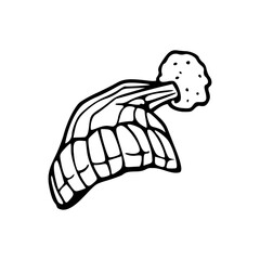 a drawing of a fluffy winter beanie