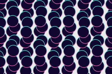 Patrón círculos blanco Pattern vector circles cyberpunk vaporwave neon abstract 80s