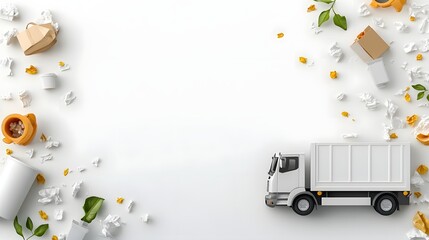 3D of Urban Sanitation Truck Promoting Clean City Initiatives