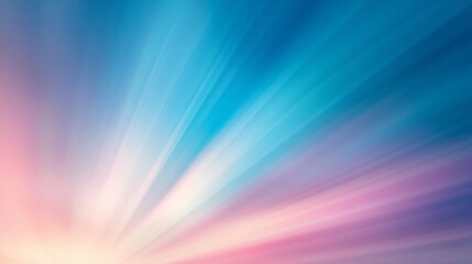 Abstract Pastel Light Rays Background, Soft Colorful Radiating Beams,  Dreamy Sky