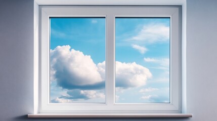 Crystalline Window Offering Captivating Cloudscape Views in Serene Setting