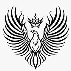 Fototapeta premium Phönix mit Krone