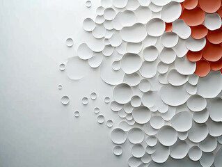 Creative paper art design with circular shapes and colors