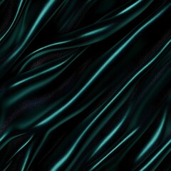 Obraz premium Elegant Teal Green Abstract Silk Curtain Fabric Texture with Shimmering Gradient and Shadowy Waves