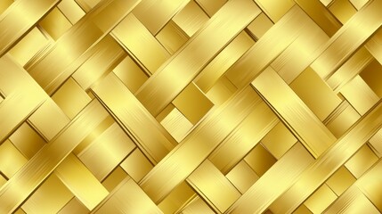 Golden Weave Pattern - A Luxurious Geometric Gold Background Design