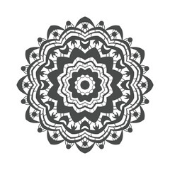 Simple and beautiful mandala coloring page vector illustration on white background