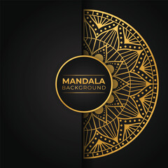 Luxury mandala vector illustration on dark background