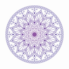 Colorful beautiful mandala coloring page vector illustration