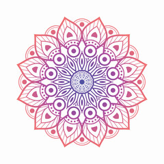 Colorful beautiful mandala coloring page vector illustration