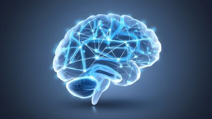 Human Brain with Neural Network Connections