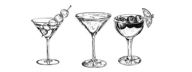 Champagne bachelorette martini party set