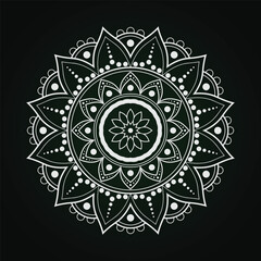 Simple and beautiful mandala coloring page vector illustration on white background