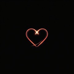 A glowing love logo showcases intertwined heart shapes, symbolizing deep emotions and romance. Perfect for special occasions like Valentine's Day or celebrating love