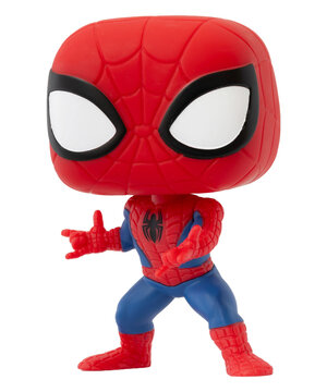 Dortmund - Deutschland 2. Januar 2025 Funko Pop Figur Spiderman im Anzug - Studio Aufnahme