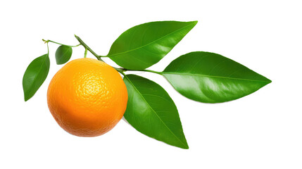 orange with leaves