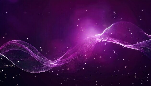 ethereal purple wave with starry cosmic background, digital abstract art for space themed design, futuristic or sci-fi projects
