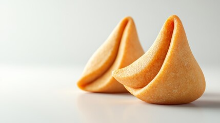 Enchanting Pair of Fortune Cookies with Colorful Paper Fortunes Symbolizing Hope and Future Insights