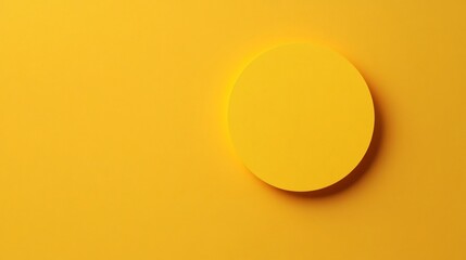 Glowing Yellow Circle with Faded Gradients Emphasizing Minimalism