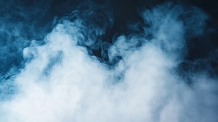 Obraz premium Dramatic Smoky Atmosphere with Mysterious Swirls on Dark Background