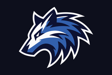Wolf Head mascot logo design vector