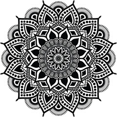 Beautiful circle pattern mandala art isolated on a white background, Indian style mandala art for festival decoration, decoration elements for meditation poster, henna, tattoo art, vector art 