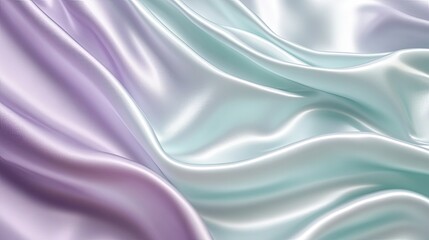 Obraz premium A graceful pastel gradient transitioning from pale mint to light lavender, with a silky, airy texture for a modern and minimalist background.