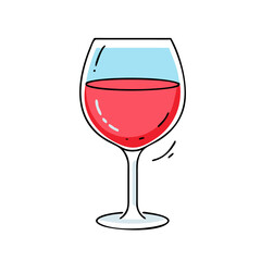 red wine glass vector icon, red wine glass vector illustration - simple illustration of red wine glass, perfect for logos,and red wine glass -themed designs.