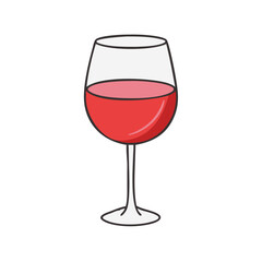 red wine glass vector icon, red wine glass vector illustration - simple illustration of red wine glass, perfect for logos,and red wine glass -themed designs.